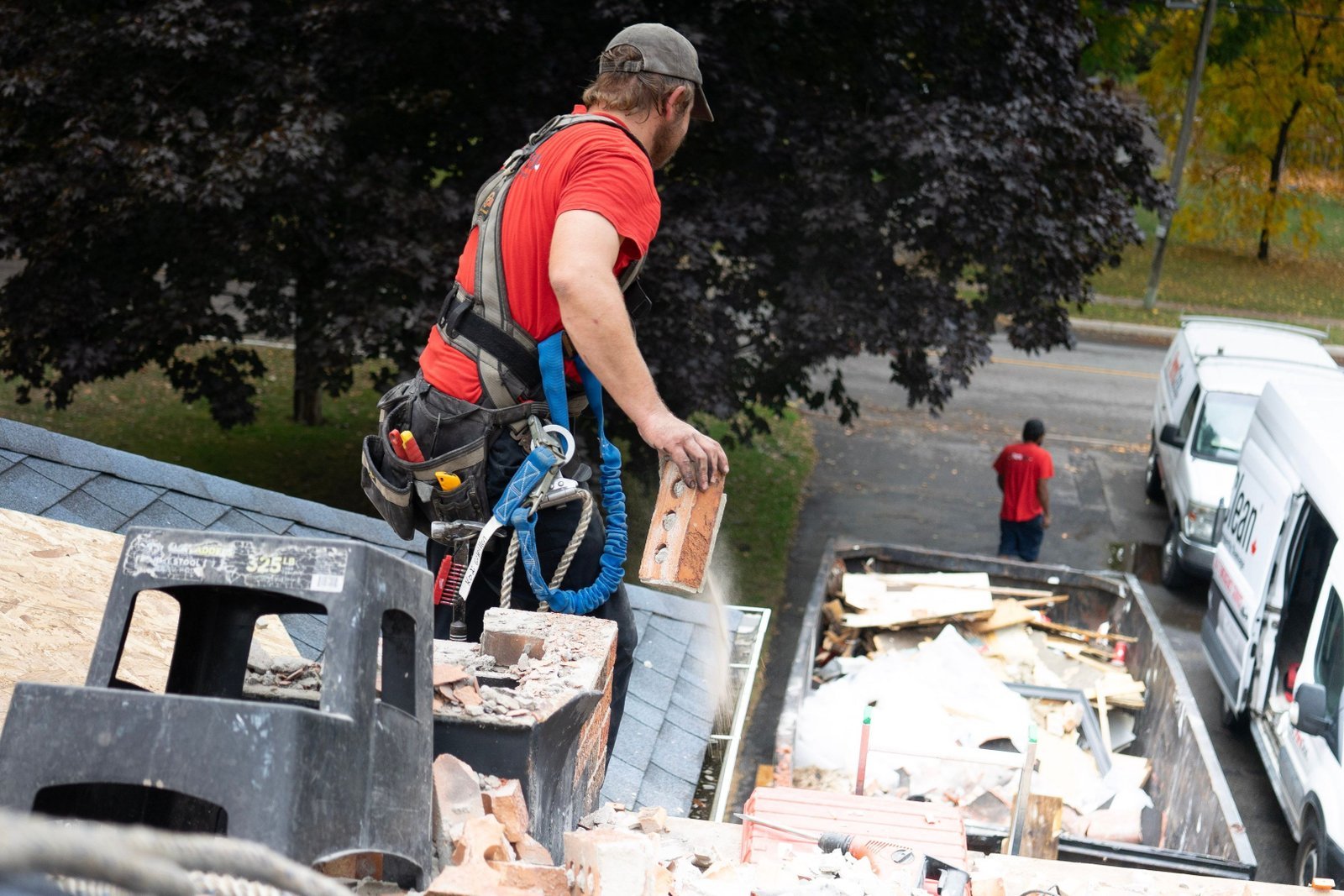 Demolition work on a Nova Scotia structure