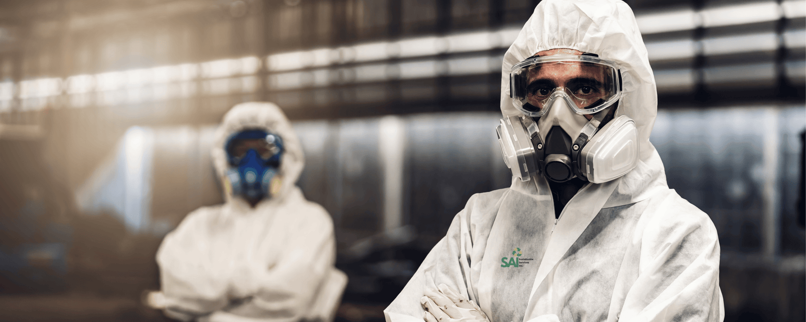 SAI remediation crew in protective suits and respirators, ready to respond